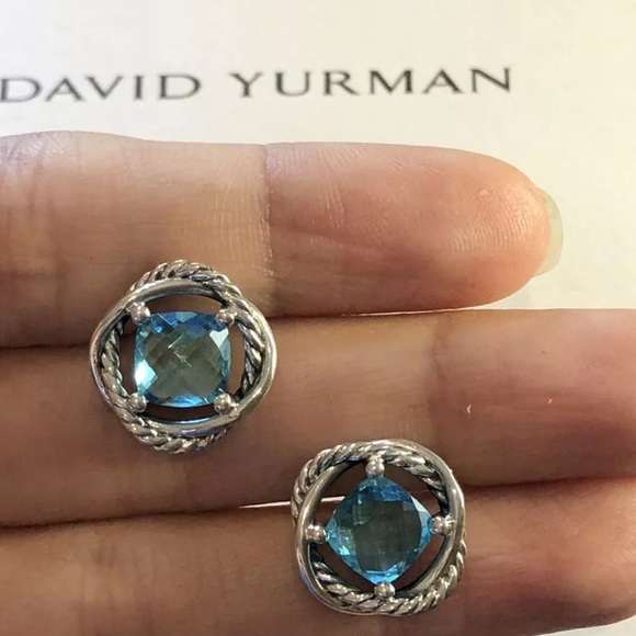david yurman hamtone blue earrings - Picture 2 of 3